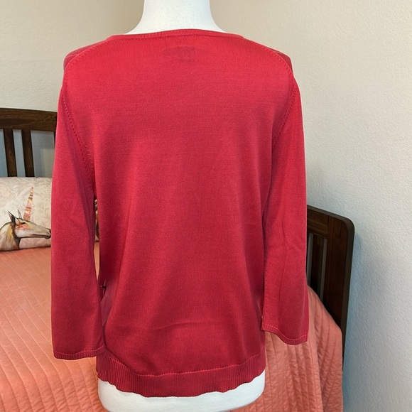Brooks Brothers Red Argyle silk blend sweater Womens size Large - Picture 5 of 12